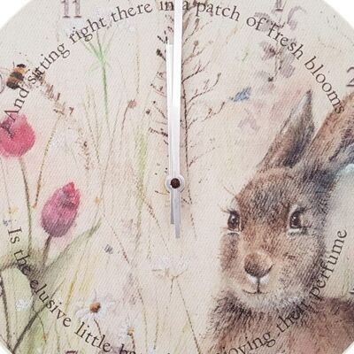 Frühling ist Hase-Wanduhr