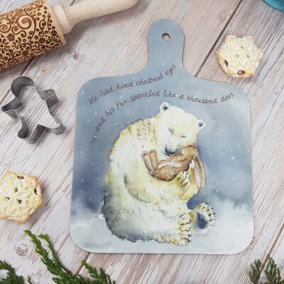 Snow Bear und das Magic Book Mini-Schneidebrett