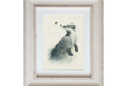 Badger and Bee Medium Framed Print