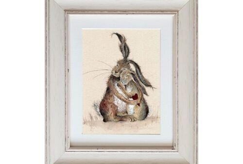 Hares my Heart Medium Framed Print