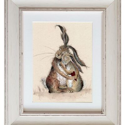 Hares my Heart Medium Framed Print