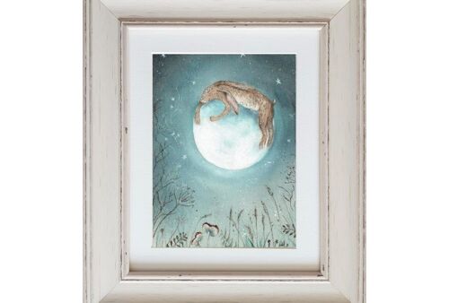 Hugging the Moon Medium Framed Print