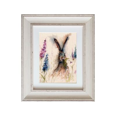 Munching in the Flower Garden Medium Framed Print