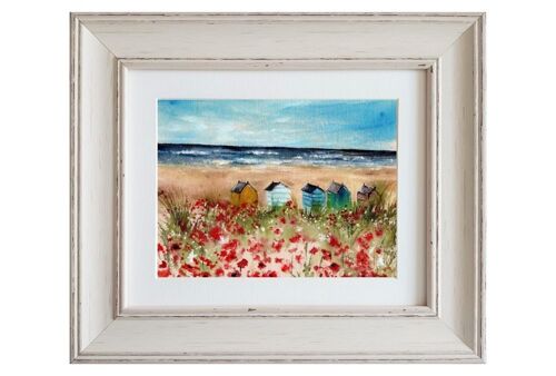 Seaside Poppies Medium Framed Print