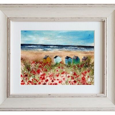 Seaside Poppies Medium Framed Print
