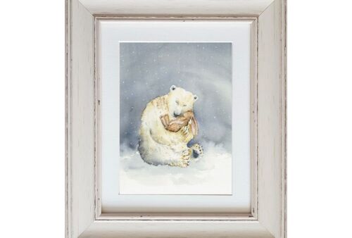 Snow Bear and the Magic Book Medium Framed Print