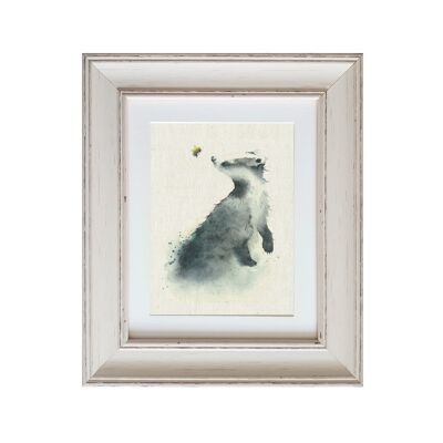 Badger and Bee Small Framed Print