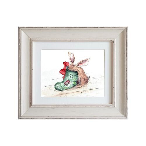 Bunny Slipper Small Framed Print