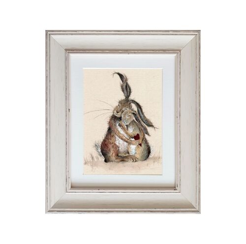 Hares my Heart Small Framed Print