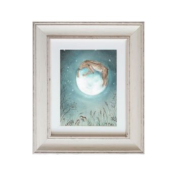 Étreignant la Lune Petit Tableau Encadré