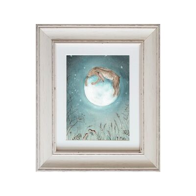 Hugging the Moon Small Framed Print