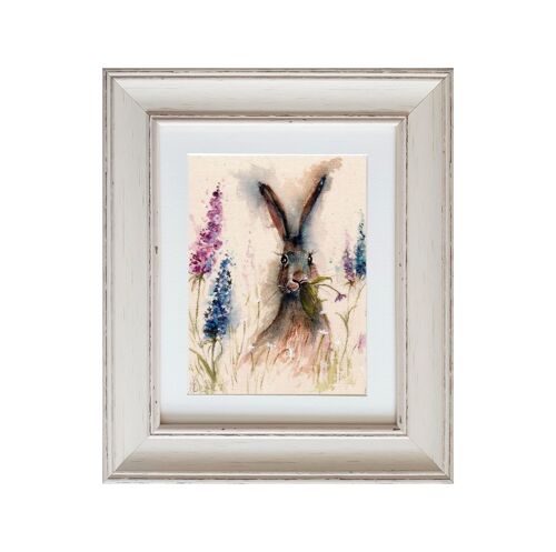 Munching in the Flower Garden Small Framed Print