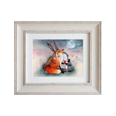 Peace & Huggles Small Framed Print