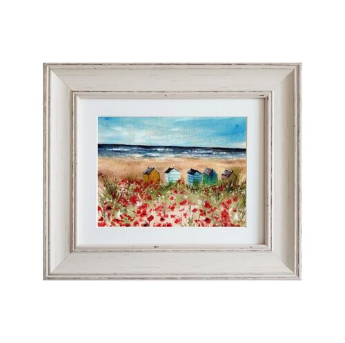 Seaside Poppies Small Framed Print