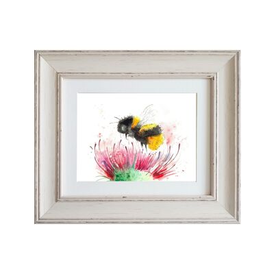 Thistle & Bee Small Framed Print