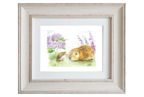 Hydrangea Hideaway Small Framed Print