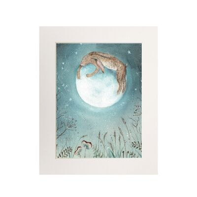 Hugging The Moon Medium Print