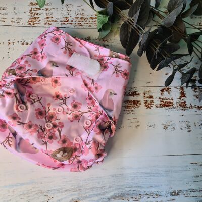 Unpocket - L'enveloppe de couches en tissu - Blossoms Up - Crochet et boucle