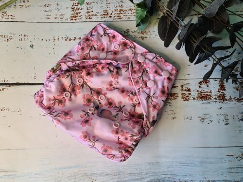 Unpocket - The Cloth Nappy Wrap - Blossoms Up - Poppers