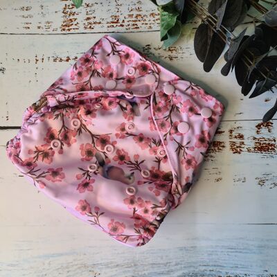 Unpocket - The Cloth Nappy Wrap - Blossoms Up - Poppers