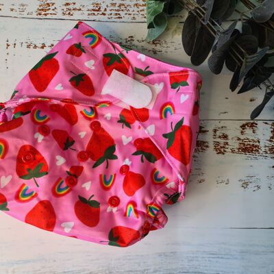 Unpocket - The Cloth Nappy Wrap - Strawberry Fields - Velcro