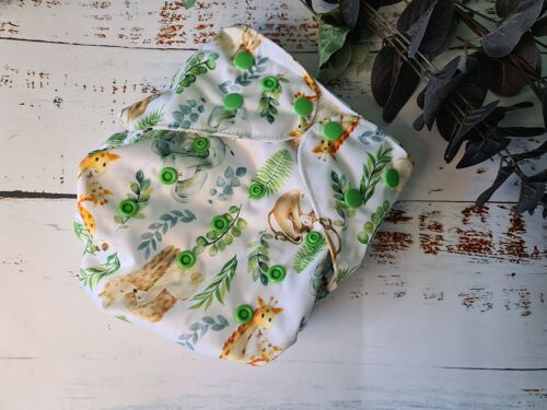 All-in-Two Complete Two Part Hemp/Cotton Nappy System | AI2 - Sleepyhead - Poppers