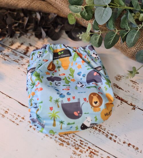 Justa - The Pocket Nappy - On Safari - Hook & Loop