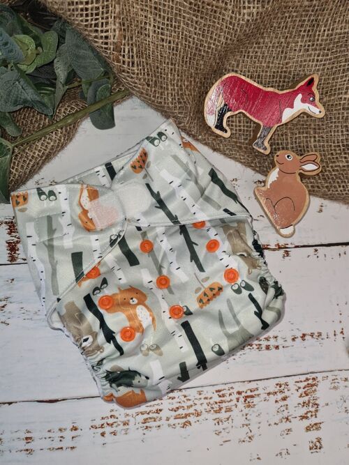 Justa - The Pocket Nappy - Woodland Animals - Hook & Loop