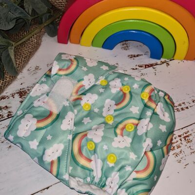 Justa - The Pocket Nappy - Happy Rainbow - Hook & Loop