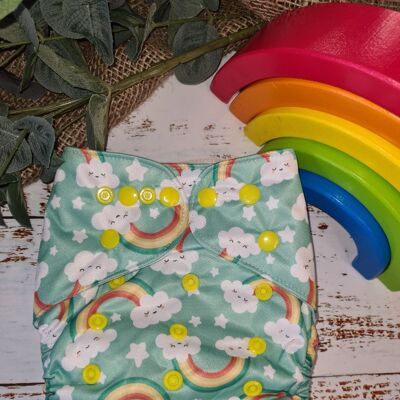 Justa - The Pocket Nappy - Happy Rainbow - Poppers