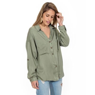 Valam olive blouse