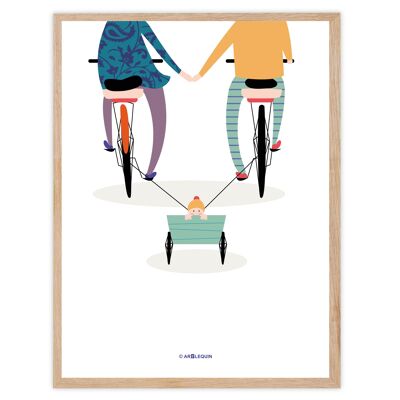 bike poster with baby