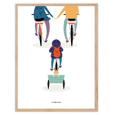 poster della bici del fratello maggiore e del bambino