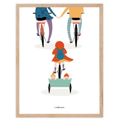 big sister and twins bike poster