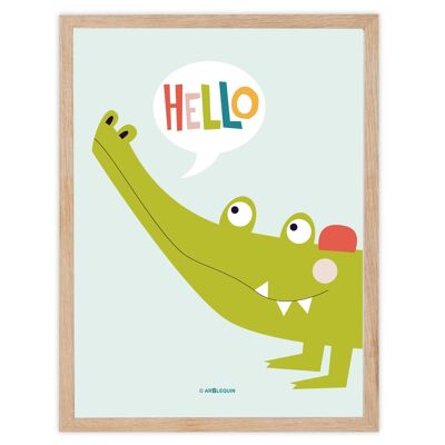 crocodile illustration poster