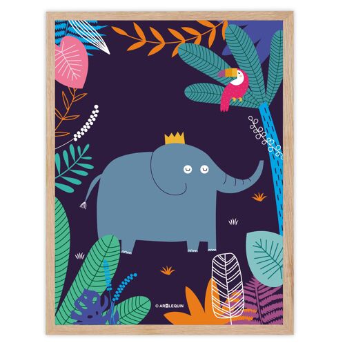 poster jungle multicolore