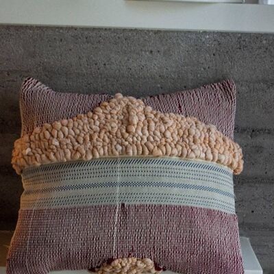 Pink Bubble Handwoven Pillow