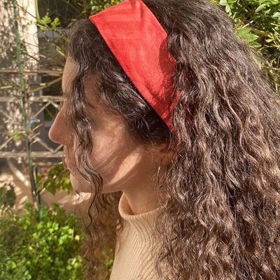 Scarlet Cotton Flat Headband