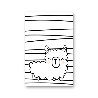 Fluffy Alpaca Ansichtkaart