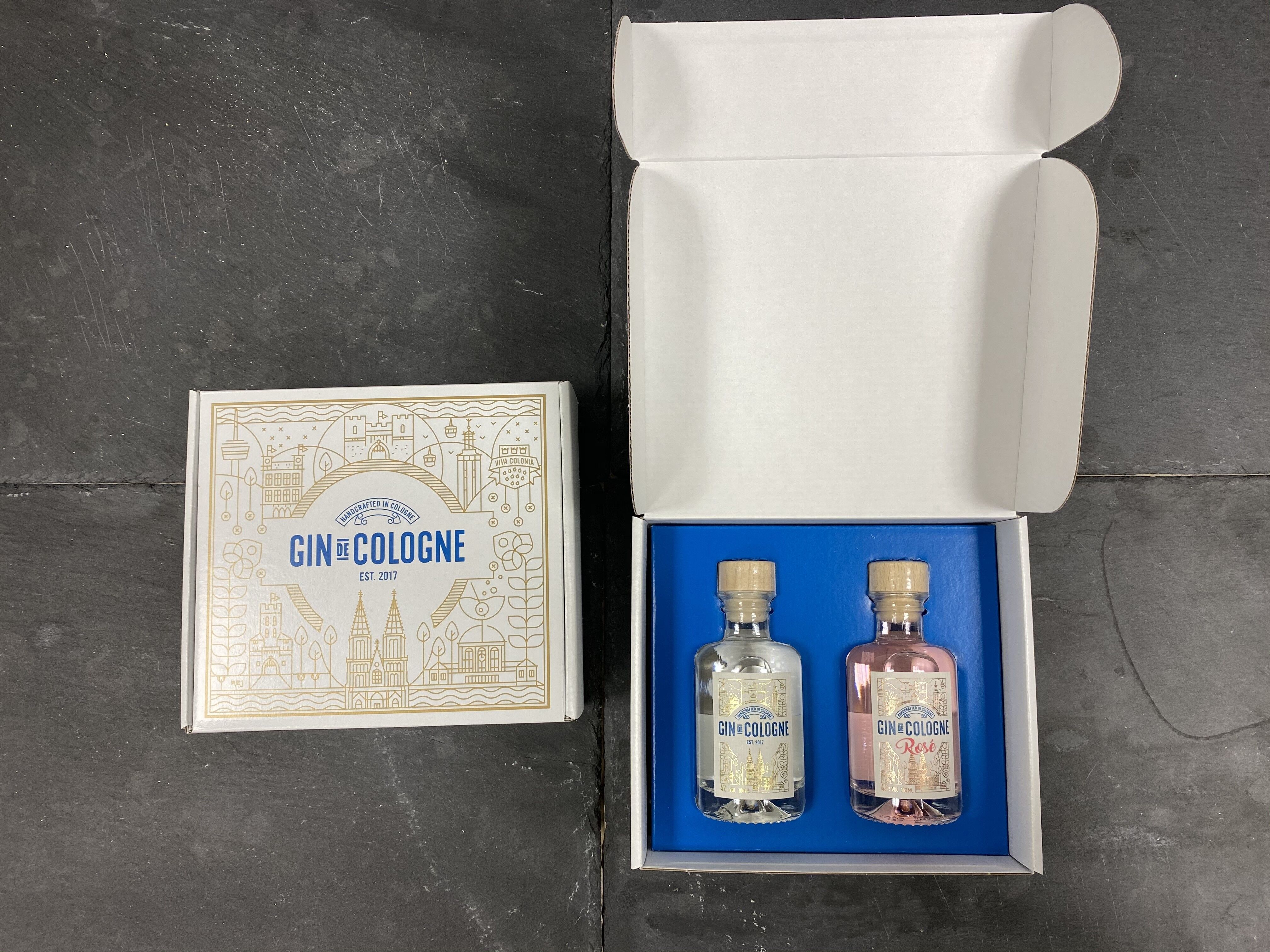 Double box for two 100 ml GdC bottles
