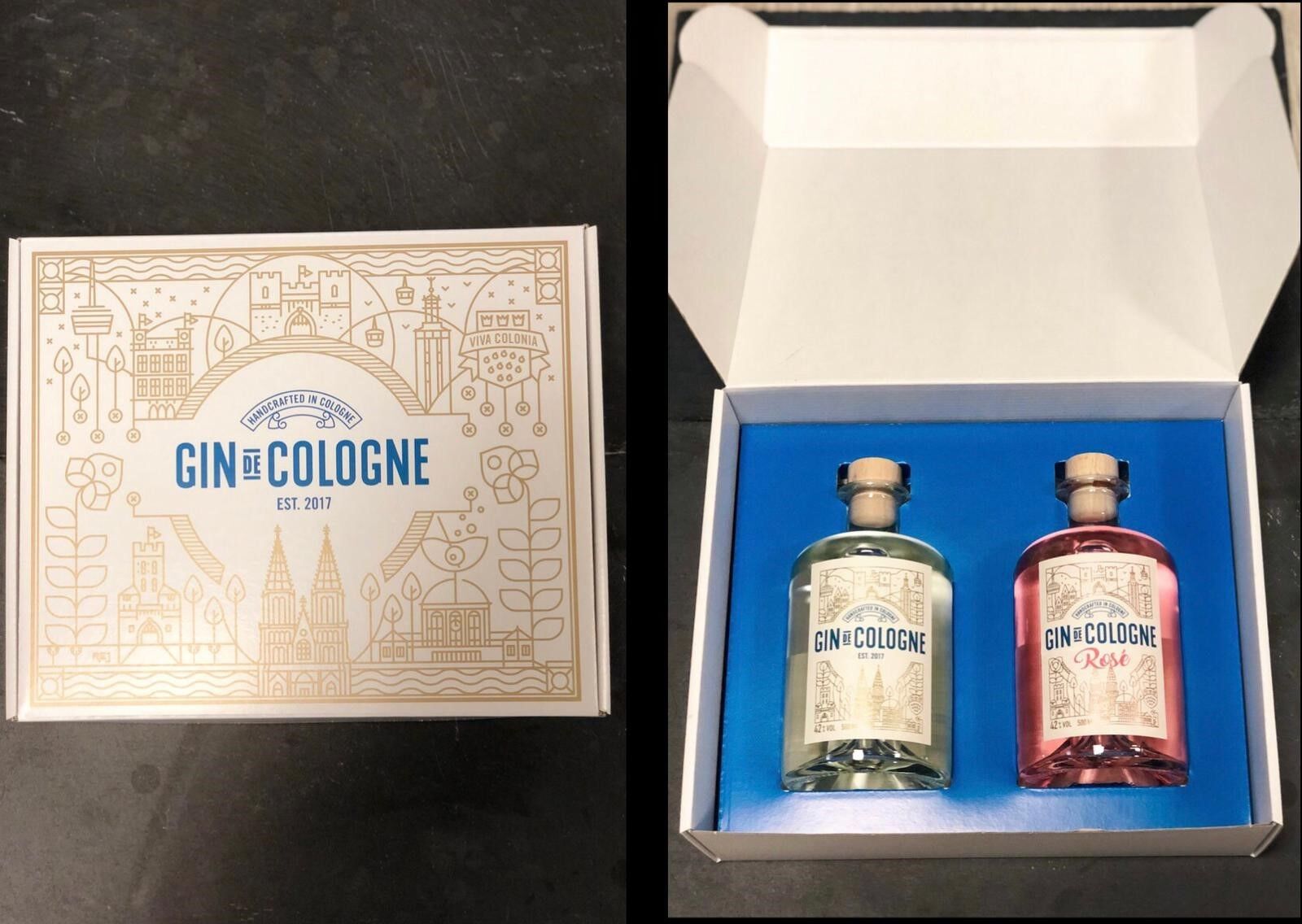 Double box for two 500 ml GdC bottles