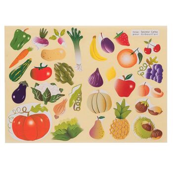 120 gommettes fruits et légumes 2