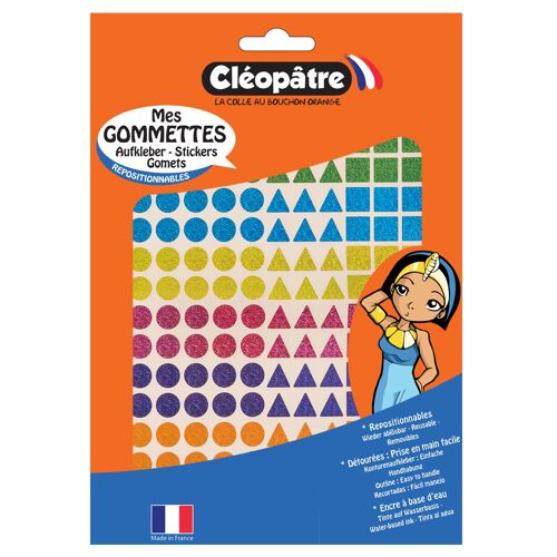 352 gommettes geometriques holographiques - petites tailles