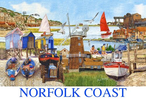 Fridge Magnet Norfolk montage.