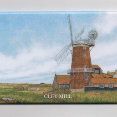 Aimant de réfrigérateur Cley Mill. Norfolk.