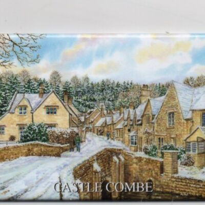 Fridge Magnet Castle combe winter. Cotswolds / Wiltshire.