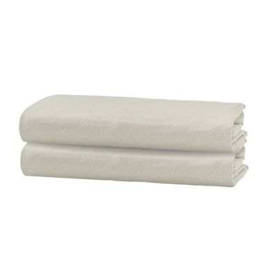 Velvet Flannel Crib Sheet - 60 x 120cm + 15cm - Ivory