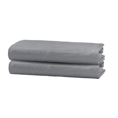 Velvet Flannel Crib Sheet - 60 x 120cm + 15cm - Warm Grey