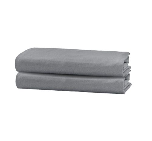 Velvet Flannel Crib Sheet - 70 x 140cm + 20cm - Warm Grey