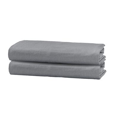 Velvet Flannel Crib Sheet - 70 x 140cm + 20cm - Warm Grey